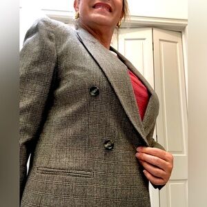 Jones New York Blazer Double breasted 8 petite made in USA  beautiful! 100% wool